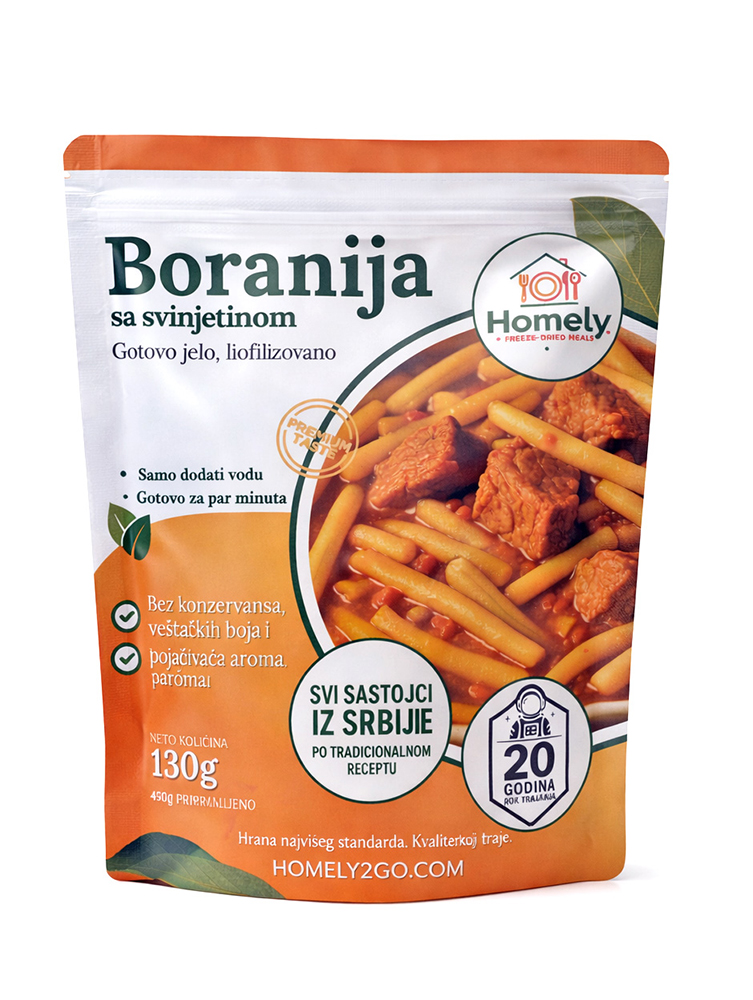 LIOFILIZOVANO GOTOVO JELO HOMELY BORANIJA SA SVINJETINOM