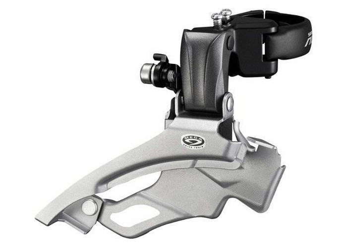 MENJAČ PREDNJI SHIMANO ALTUS FD-M371 3X9 SA ŠELNOM 34.9mm (+28.6/31.8 ADPT) 44-48T TOP DOWN-SWING DUAL-PULL