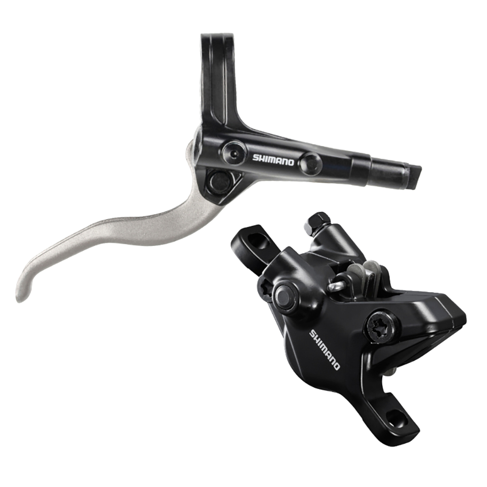 KOČNICA SHIMANO DEORE BL-MT401 + BR-MT410 DISK SET DESNA RUČICA + ZADNJA ČELJUST RESIN PAD SILVER - Slika 2