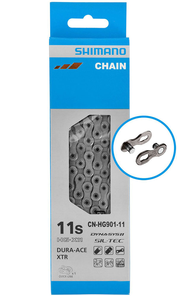 LANAC SHIMANO CN-HG901-11 HG-X 11 BRZINA ROAD/MTB/E-BIKE SA BRZOM SPOJNICOM 138 KARIKA - Slika 2
