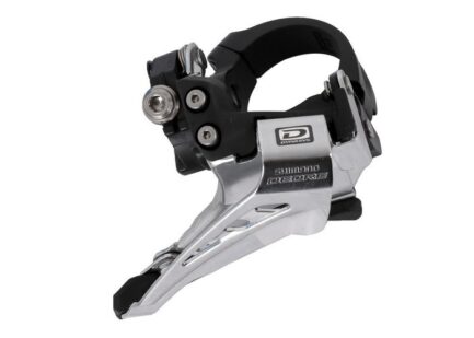 MENJAČ PREDNJI SHIMANO DEORE FD-M6025-L 2X10 SA ŠELNOM 34.9MM (+28.6/31.8 ADPT) 34-38T LOW CLAMP TOP-SWING DOWN-PULL