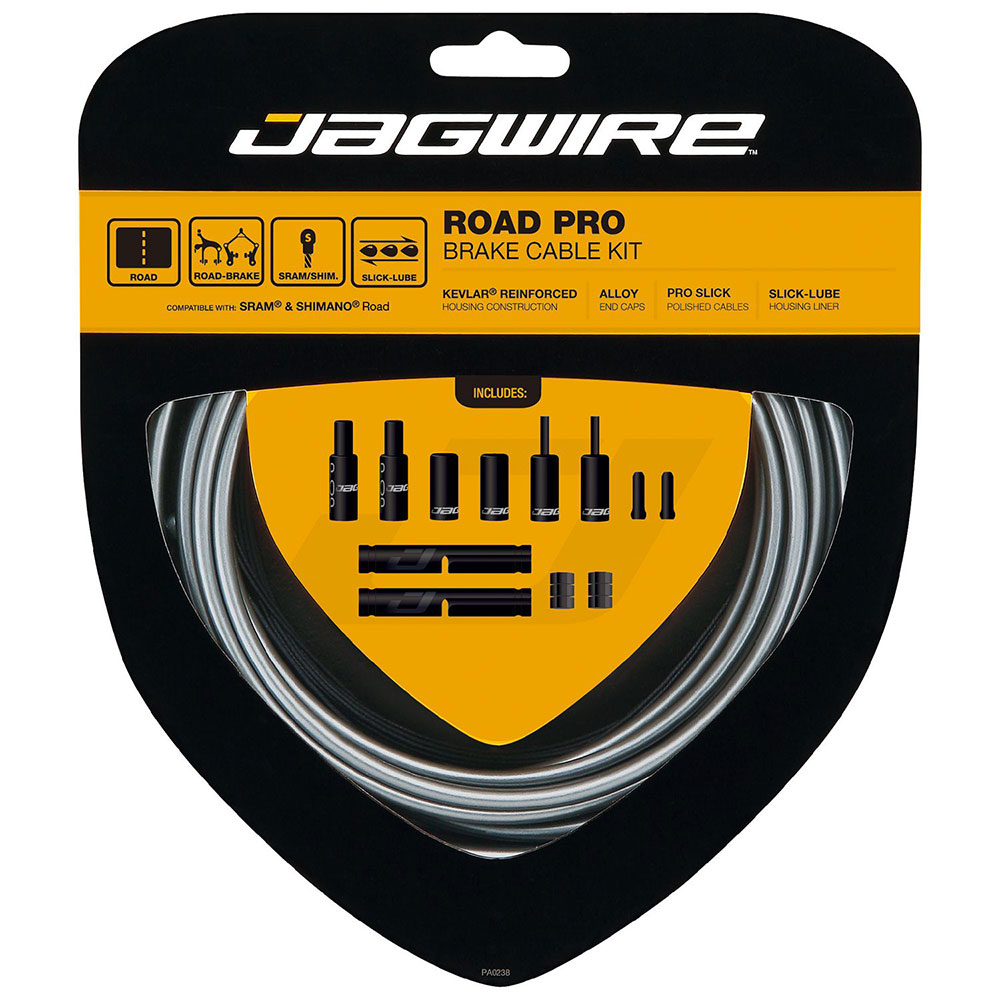 SET SAJLA+BUŽIR KOČNICE ROAD PRO JAGWIRE ice grey - Slika 2