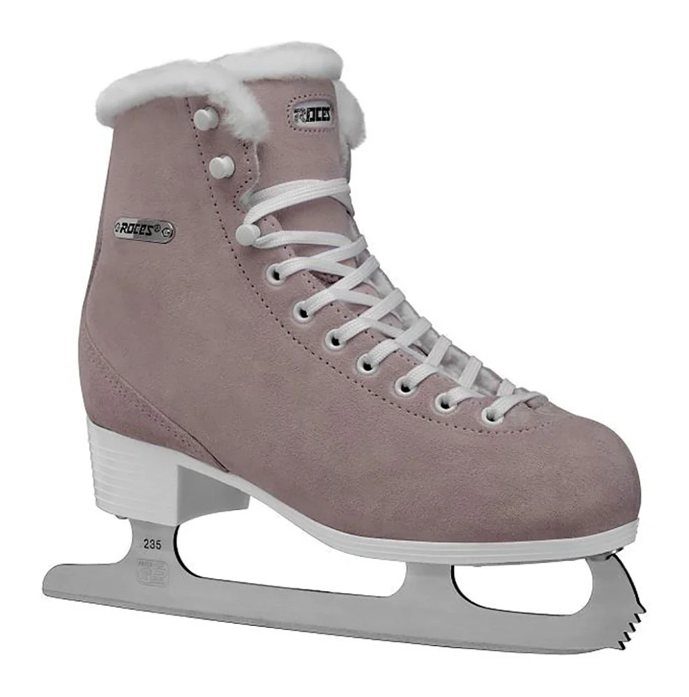 KLIZALJKE ROCES SUEDE ECO-FUR pink white - Slika 3