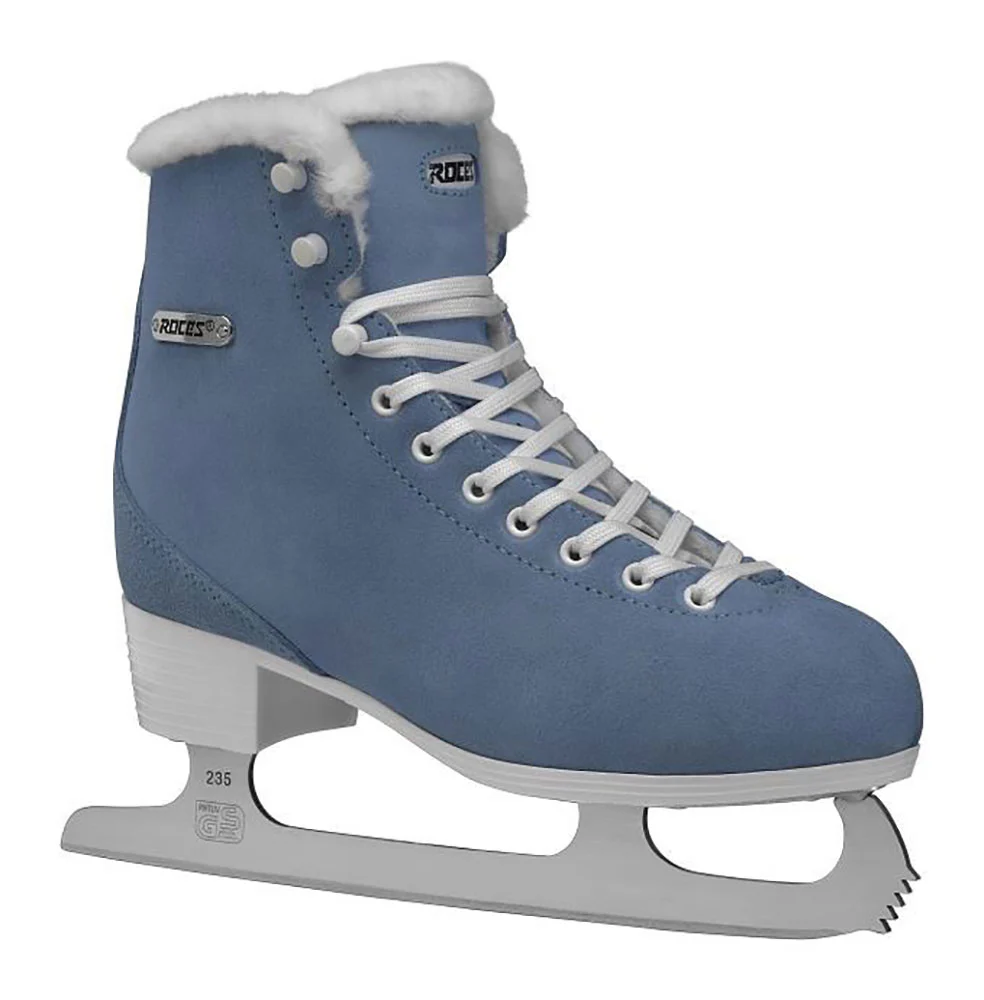 KLIZALJKE ROCES SUEDE ECO-FUR sky blue white - Slika 3