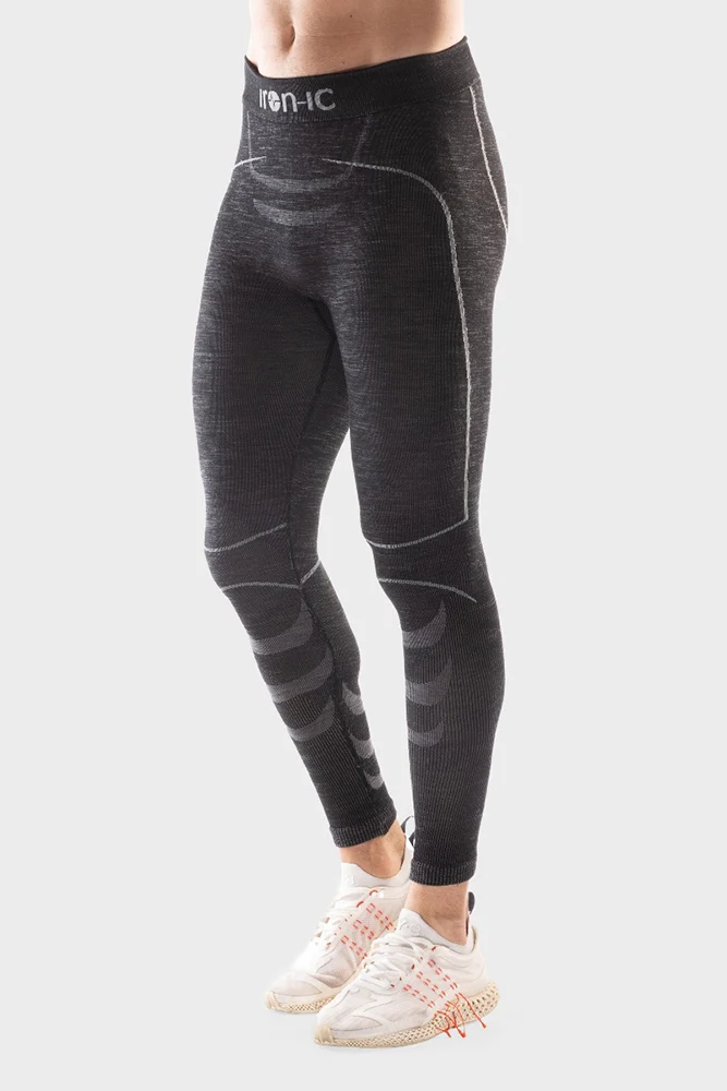 AKTIVNI VEŠ IRON-IC MERINO70 DONJI DEO black-greige wool - Slika 2