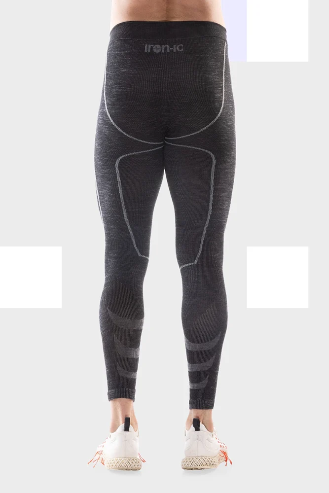 AKTIVNI VEŠ IRON-IC MERINO70 DONJI DEO black-greige wool - Slika 3