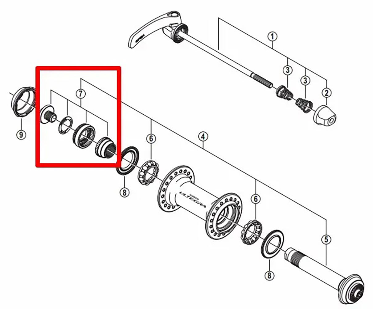KONUS ZA SHIMANO WH-6800-F PREDNJI LEVI - Slika 3