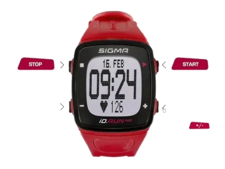 FITNES NARUKVICA-SIGMA iD.RUN HR CRVENI