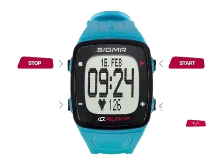 FITNES NARUKVICA-SIGMA iD.RUN HR PLAVI