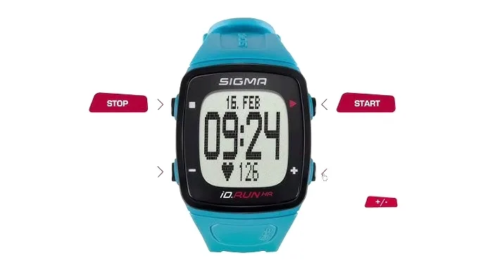 FITNES NARUKVICA-SIGMA iD.RUN HR PLAVI